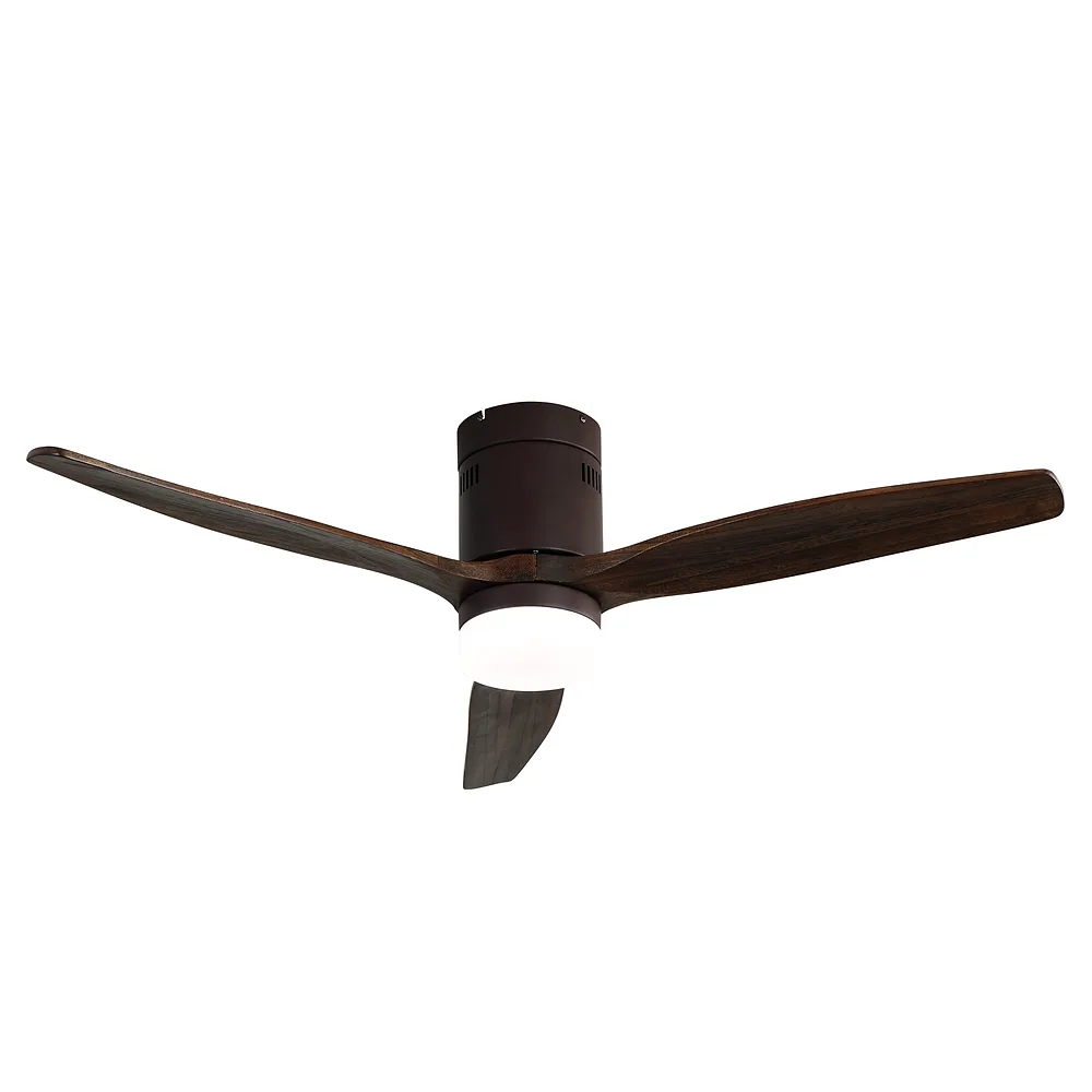 AGUILON, Ventilador de techo color marrón, aspas color roble