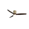 AGUILON, Ventilador de techo color cuero, aspas color roble