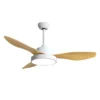 HAYATE, Ventilador de techo color blanco, aspas color haya