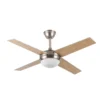 CIRO, Ventilador de techo níquel, aspas color haya