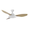 YAEL, Ventilador de techo blanco, aspas color haya