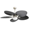 CHAW, Ventilador de techo níquel, aspas color negro
