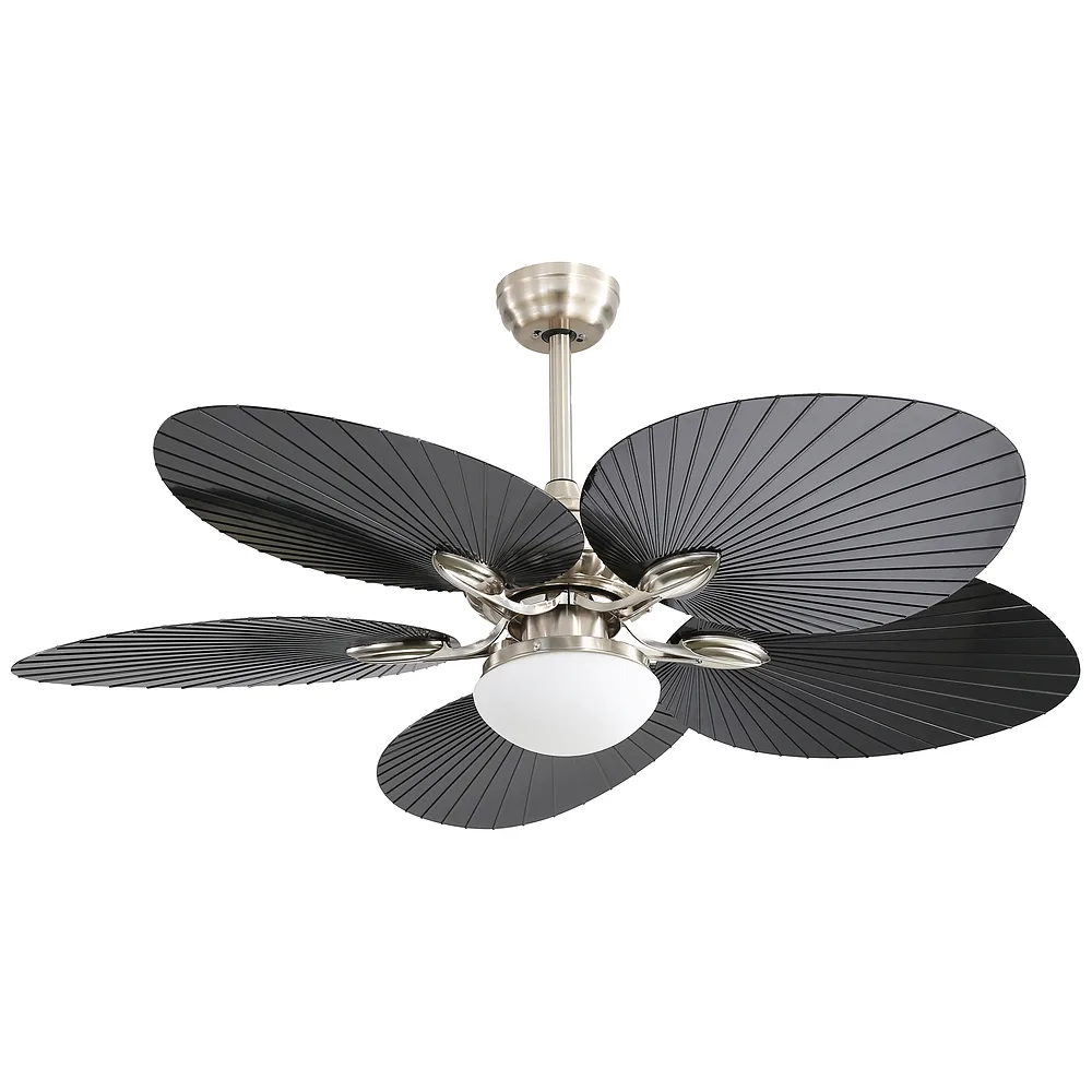 CHAW, Ventilador de techo níquel, aspas color negro