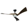 JANUBI, Ventilador de techo negro, aspas color roble