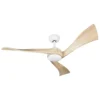 JANUBI, Ventilador de techo blanco, aspas color haya
