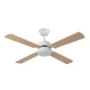 HUPE, Ventilador de techo color blanco, aspas color haya