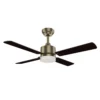 HUPE, Ventilador de techo color cuero, aspas color nogal