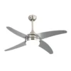 KLOD, Ventilador de techo níquel, aspas color plata