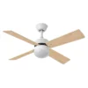 SOFIA, Ventilador de techo blanco, aspas color haya