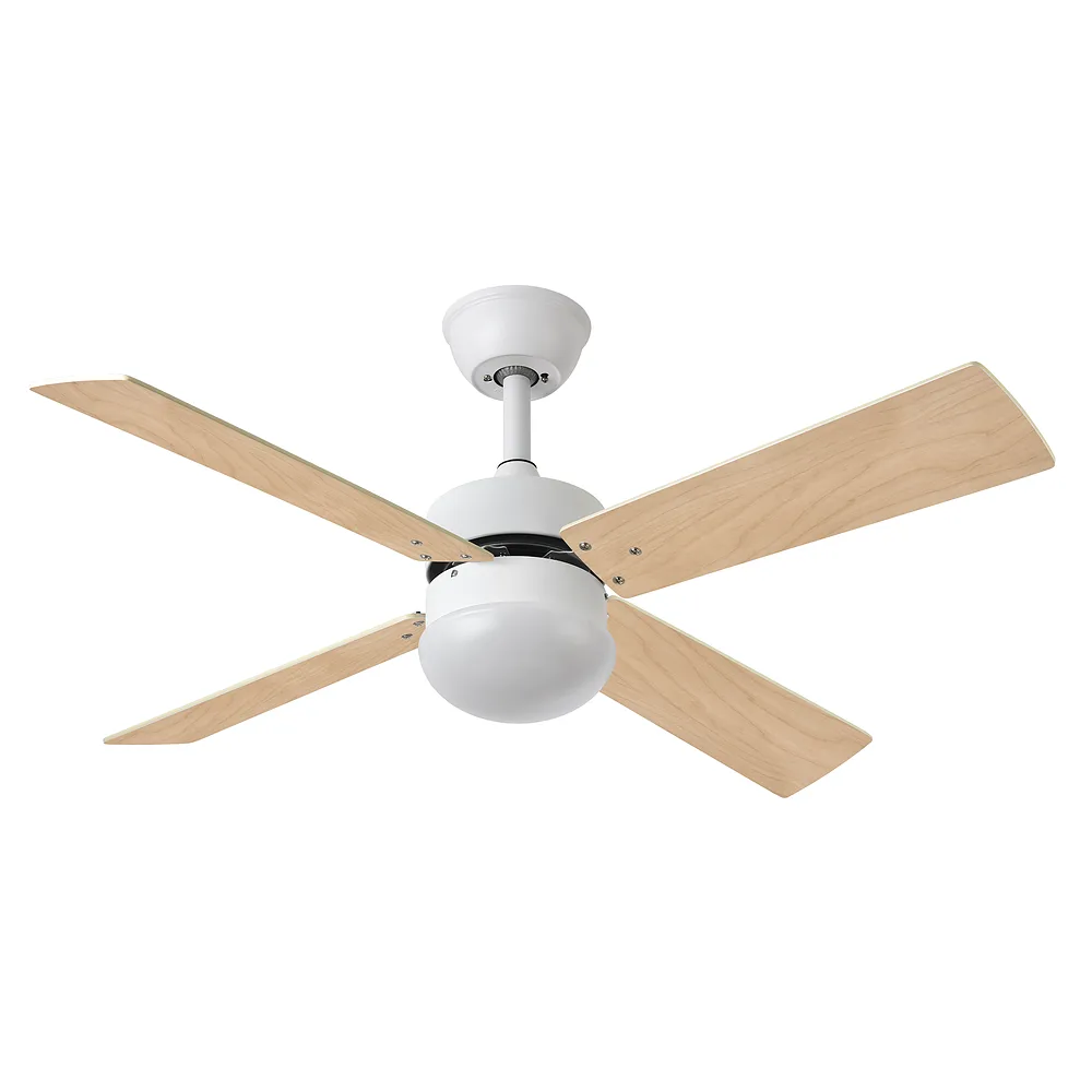 SOFIA, Ventilador de techo blanco, aspas color haya