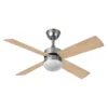 SOFIA, Ventilador de techo níquel, aspas color haya