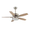 BRAW, Ventilador de techo color níquel, aspas color haya