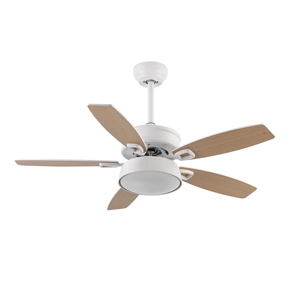 BRAW, Ventilador de techo color blanco, aspas color haya