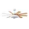 PIREO, Ventilador de techo blanco, aspas reversibles blanco/haya