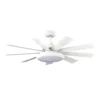 PIREO, Ventilador de techo blanco, aspas reversibles blanco/haya