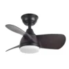PIRDO, Ventilador de techo color negro/marrón