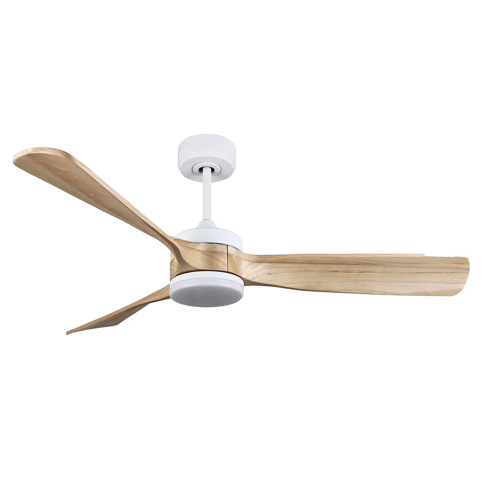 ORIENTE, Ventilador de techo color blanco, aspas color haya