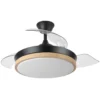 197099088, Ventilador techo Evros mini, negro/haya