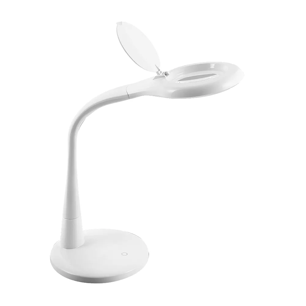 PLATH, Flexo Led con lupa, color blanco