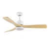 AZABACHE, Ventilador de techo blanco, aspas color haya