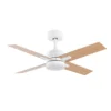 TALCO, Ventilador techo blanco, aspas reversibles blanco/haya