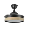 207099088, Ventilador techo Iglu mini, negro/haya