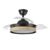 207099088, Ventilador techo Iglu mini, negro/haya