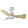 ZEPELIN, Ventilador de techo color blanco, aspas color haya