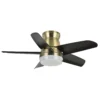 NEUTRON, Ventilador de techo cuero, aspas color negro