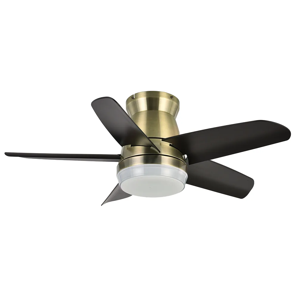 NEUTRON, Ventilador de techo cuero, aspas color negro