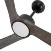 ORINOCO, Ventilador de techo negro, aspas color roble