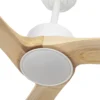 ORINOCO, Ventilador de techo blanco, aspas color haya