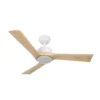 ORINOCO, Ventilador de techo blanco, aspas color haya