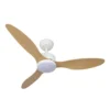 SERPA, Ventilador de techo blanco, aspas color haya