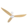 GENIL, Ventilador de techo blanco, aspas color haya