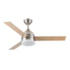 LEGIO, Ventilador de techo níquel, aspas color haya