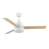 LEGIO, Ventilador de techo blanco, aspas color haya