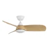 ATOMO, Ventilador de techo blanco, aspas haya