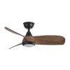 ATOMO, Ventilador de techo negro, aspas madera