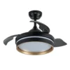213099016, Ventilador techo Nalón mini, negro/oro