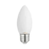Bombilla LED filamento, vela, opal, rosca E27