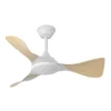 CAIMAN, Ventilador de techo blanco, aspas color haya