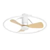 OPORTO, Ventilador de techo color blanco, aspas color haya