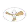 OPORTO, Ventilador de techo color blanco, aspas color haya