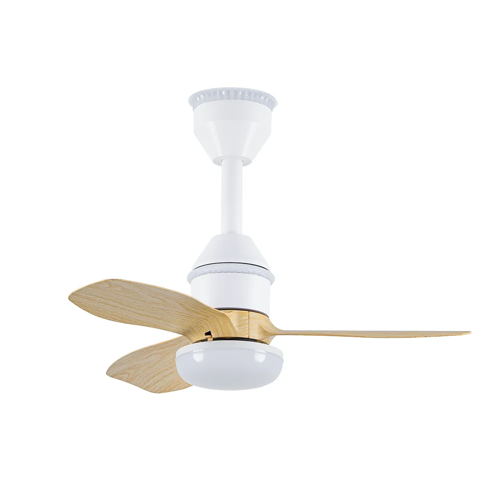 ASAF, Ventilador de techo color blanco, aspas color haya