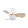ENOC, Ventilador de techo color blanco, aspas color haya