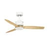 BARRAX, Ventilador de techo color blanco, aspas color haya, opción sin luz