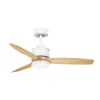 BARRAX, Ventilador de techo color blanco, aspas color haya