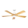 LETUR, Ventilador de techo blanco, aspas color haya