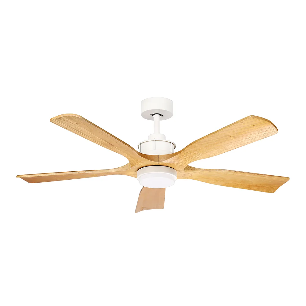LETUR, Ventilador de techo blanco, aspas color haya